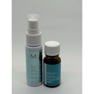 2 Moroccanoil- Frizz Shield Spray 0.67oz, Treatment Light Hair 0.34oz Sample Sz